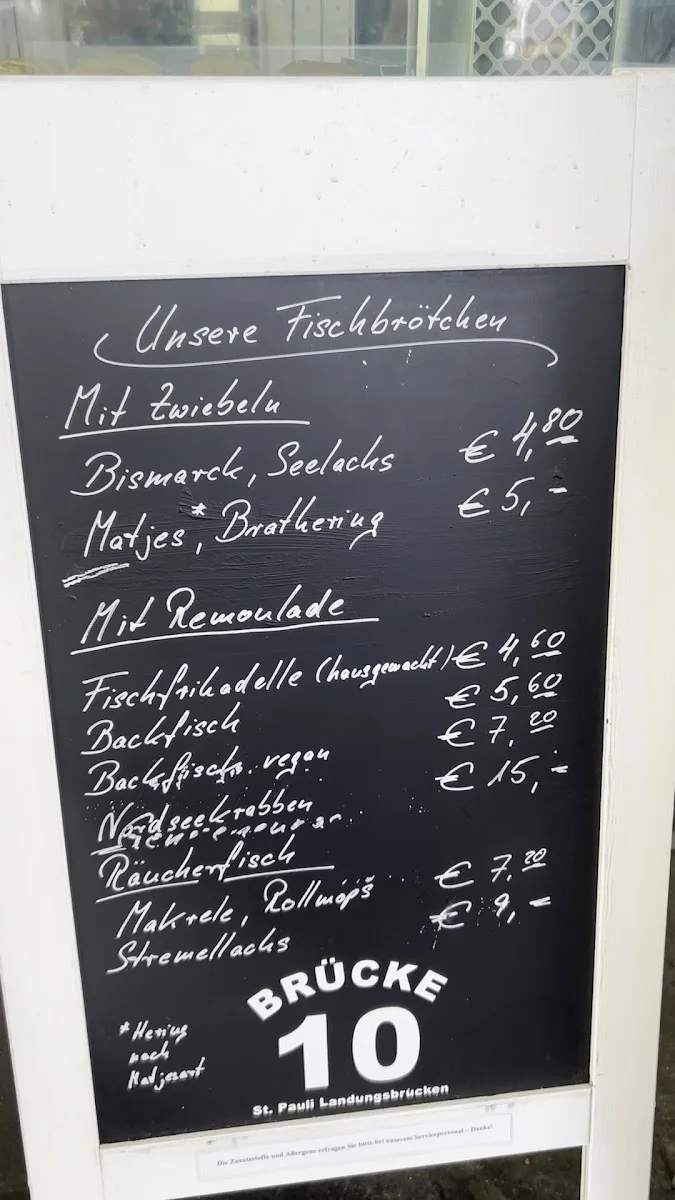 Brücke 10 – Speisekarte in Hamburg