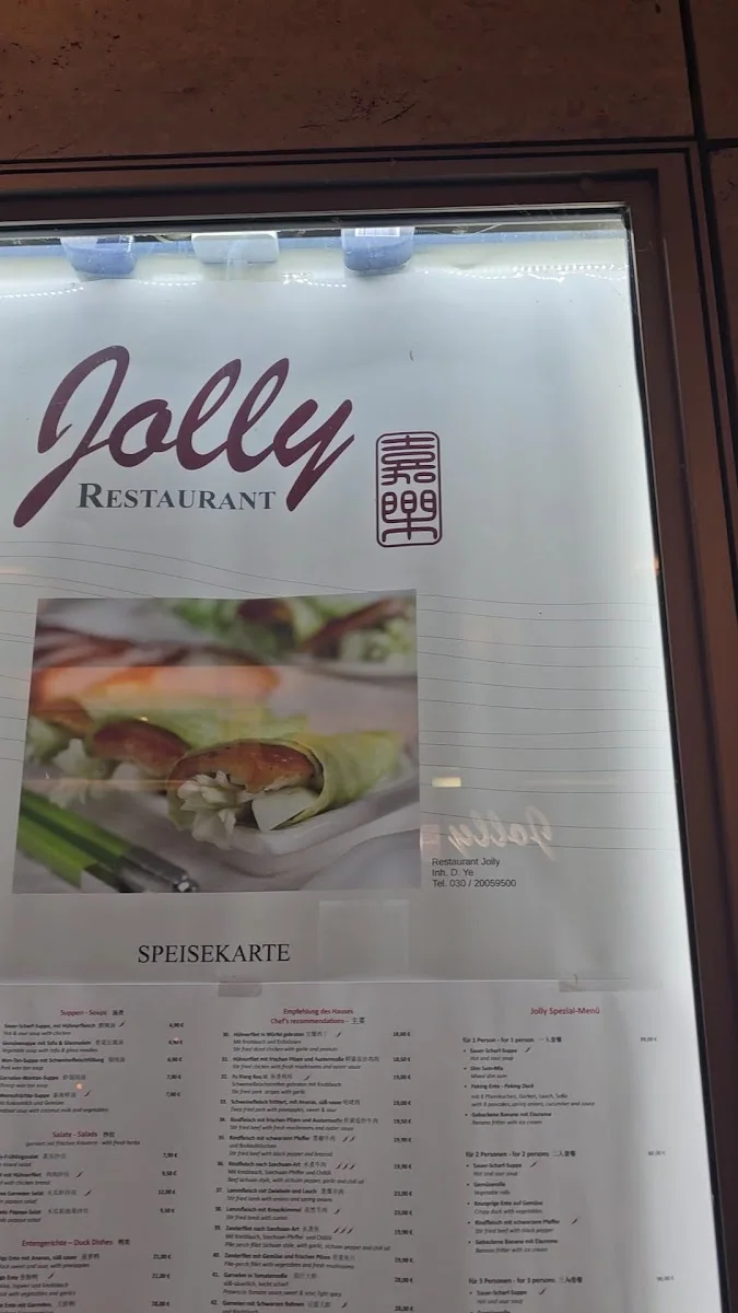 Restaurant Jolly – Speisekarte in Berlin