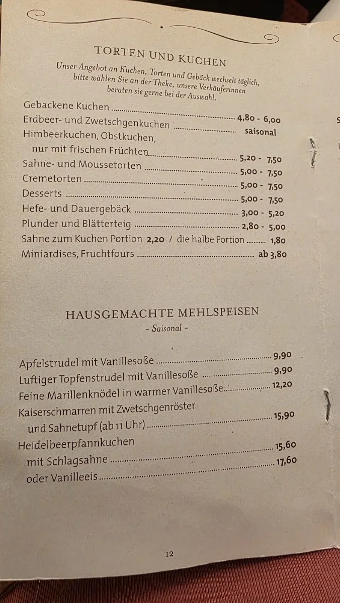 Café König – Speisekarte in Baden-Baden, Baden-Württemberg
