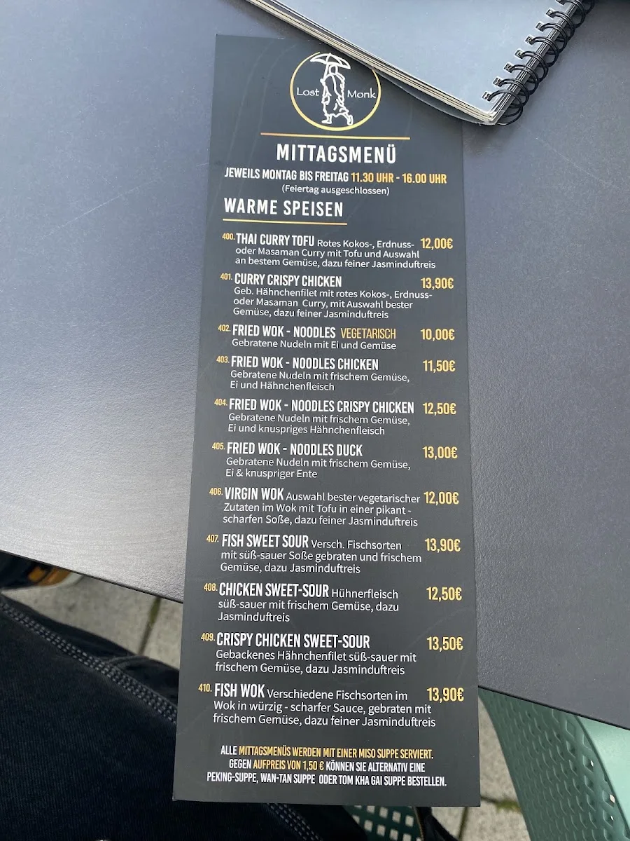 Lost Monk - Asian Pacific Cuisine - Köln – Speisekarte in Köln, Nordrhein-Westfalen