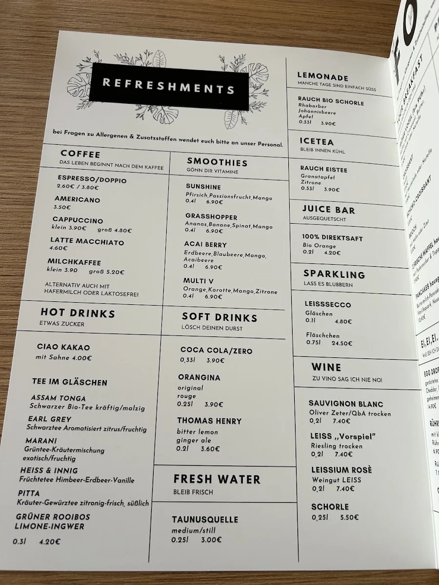 Café Ciao Kakao – Speisekarte in Heilbronn, Baden-Württemberg