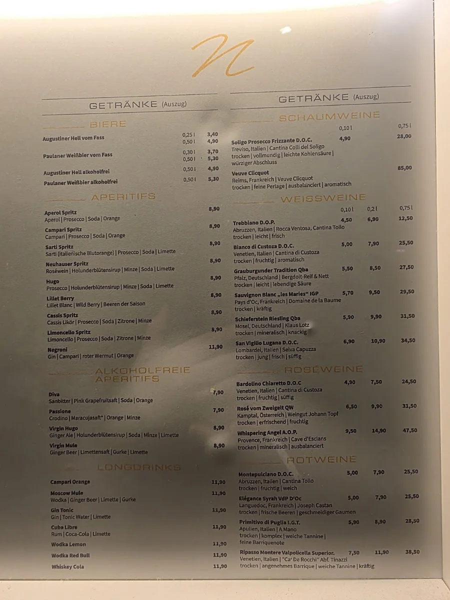 Neuhauser – Speisekarte in München, Bayern