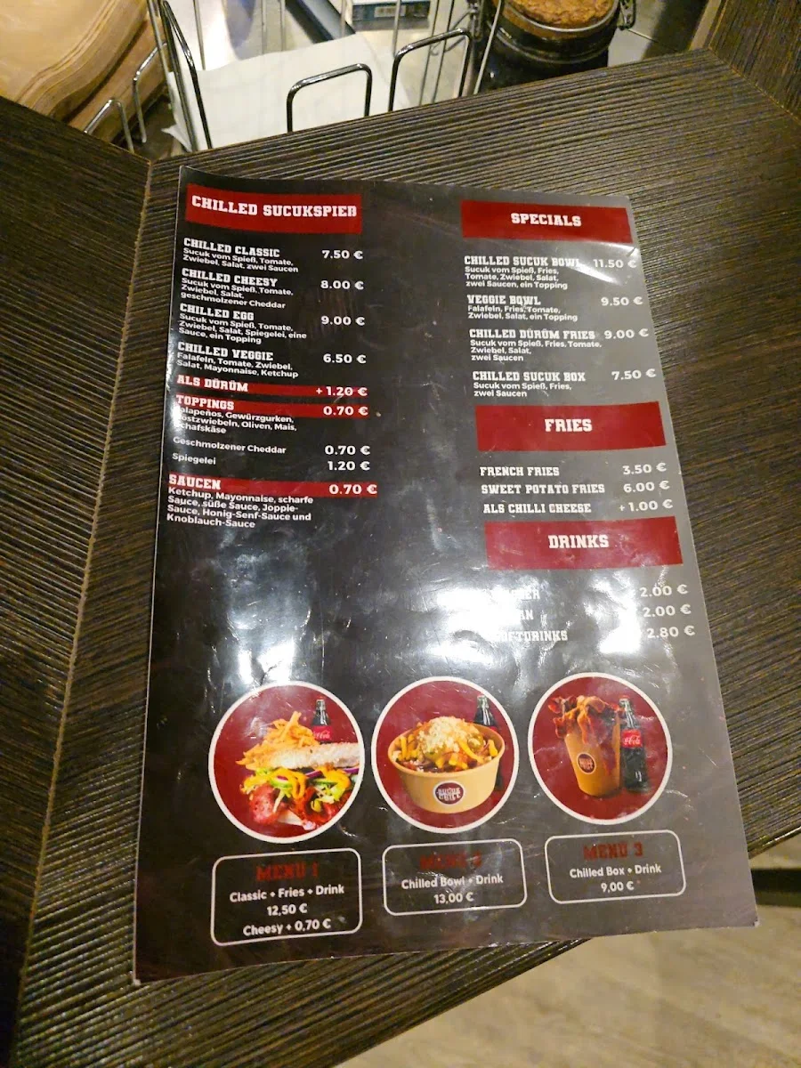 SUCUK and CHILL – Speisekarte in Krefeld, Nordrhein-Westfalen