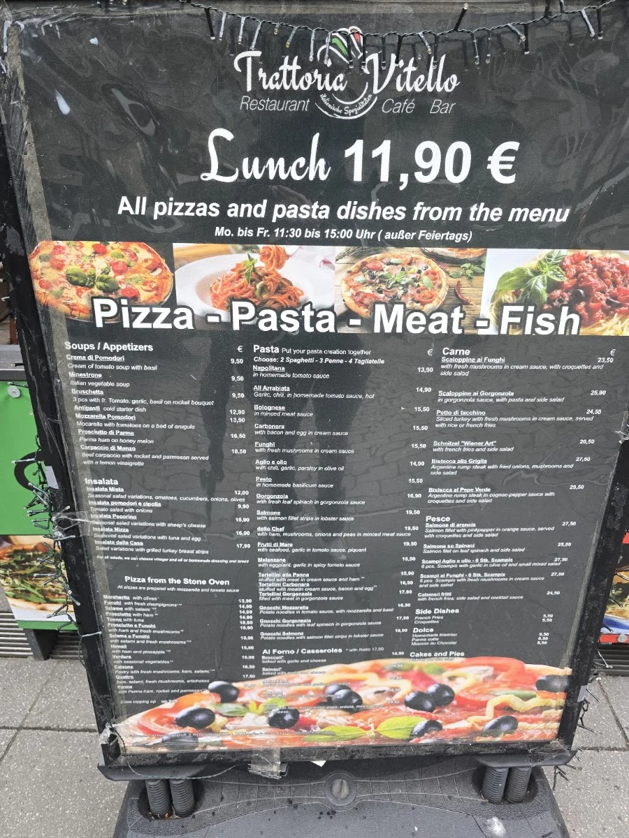 Trattoria Vitello – Speisekarte in Hamburg