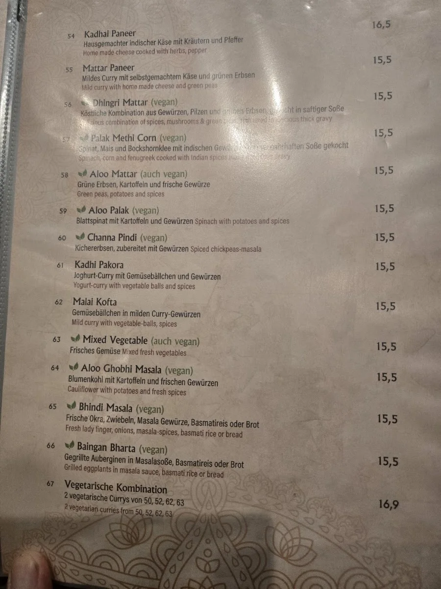 Main Curry House – Speisekarte in Frankfurt am Main, Hessen