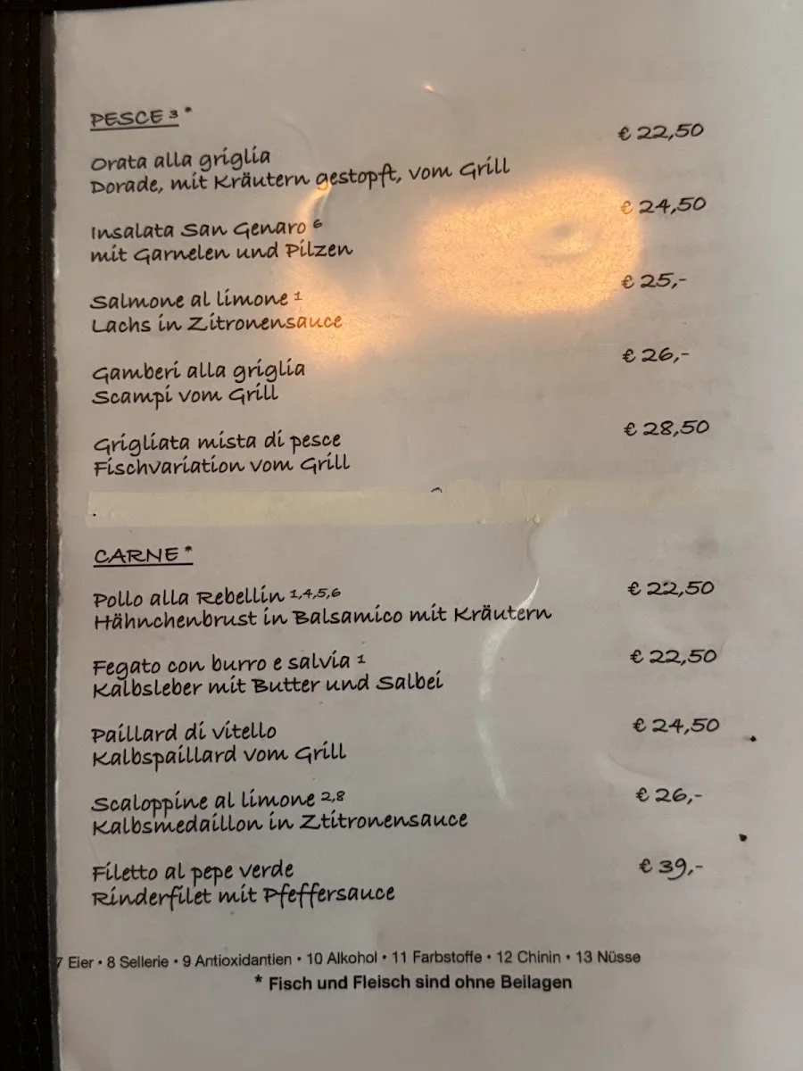 Cuneo – Speisekarte in Hamburg