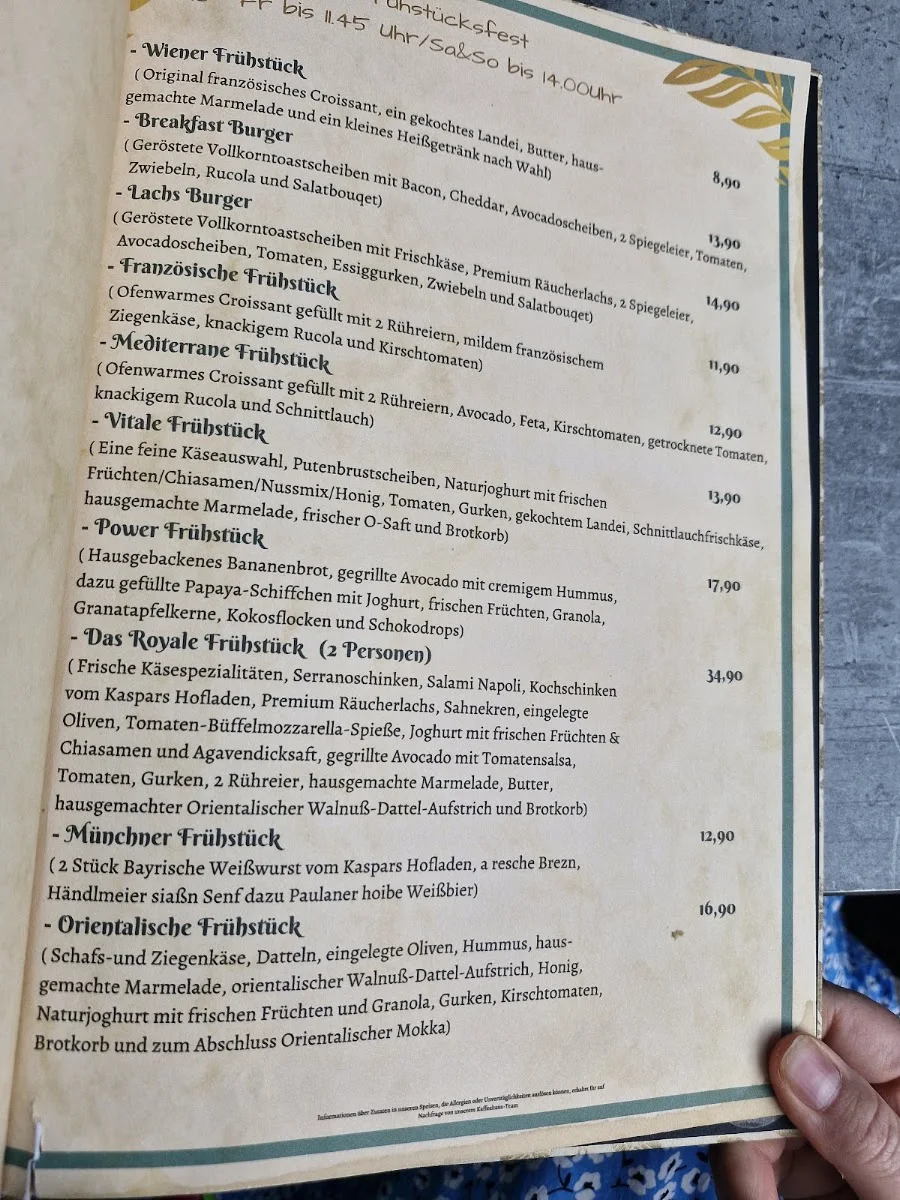 Restaurant Das Kaffeehaus – Speisekarte in Puchheim, Bayern