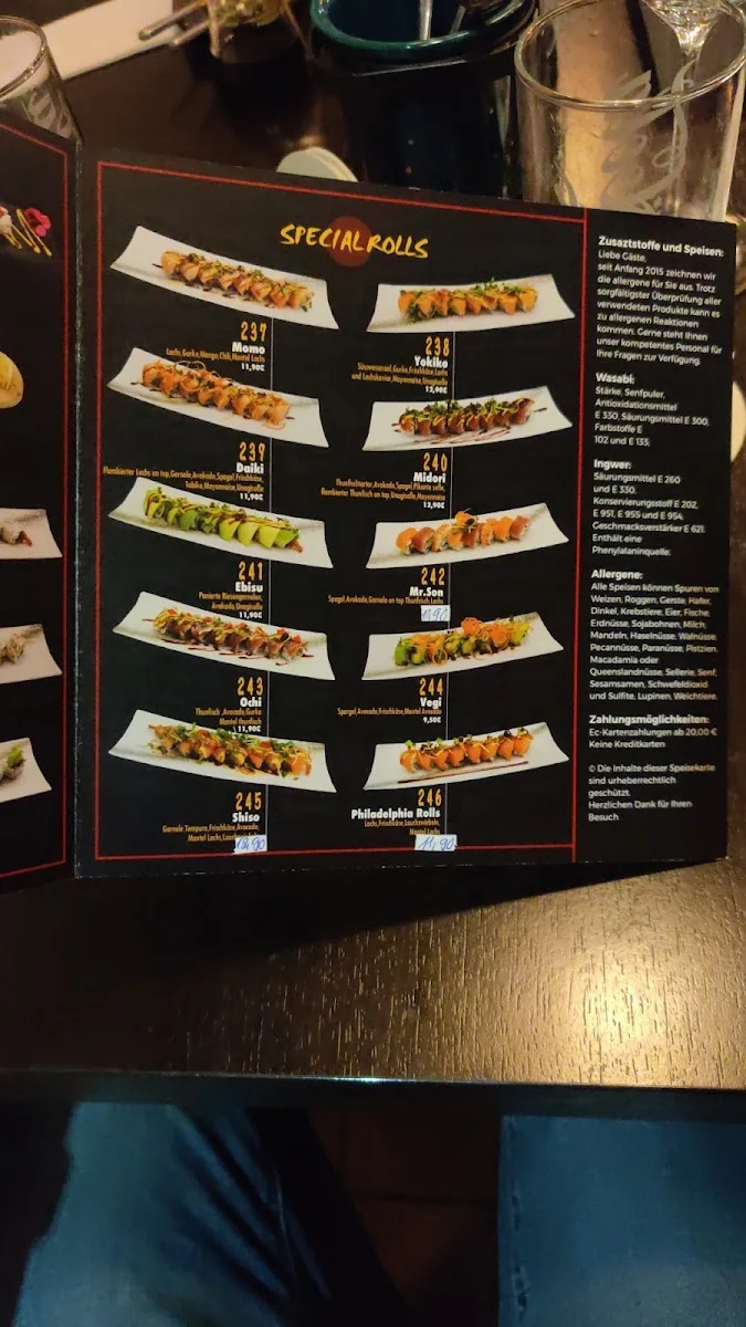 Mr. Son - Asian Cuisine And BBQ, Sushi. Lieferung – Speisekarte in Hürth, Nordrhein-Westfalen