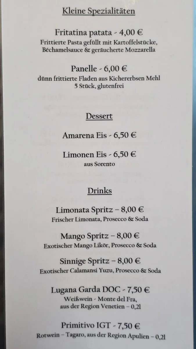 Pizzeria Made In Napoli – Speisekarte in Köln, Nordrhein-Westfalen
