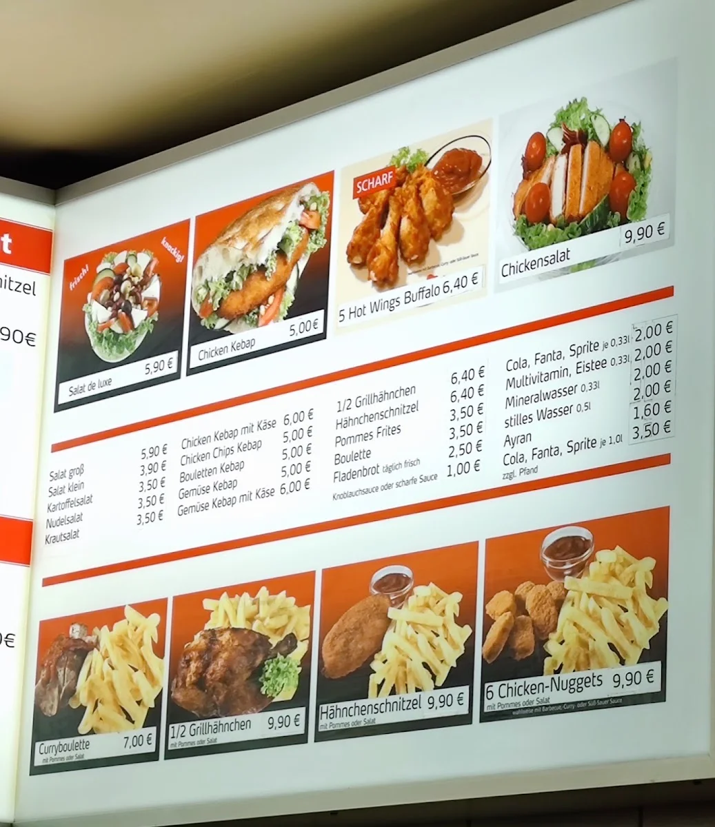 Chicken House DAS ORIGINAL – Speisekarte in Berlin