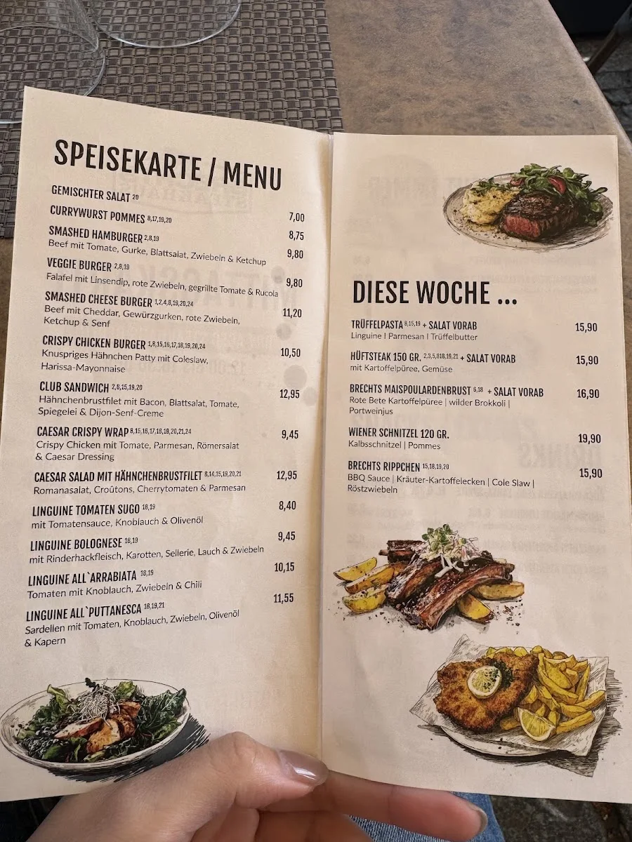 Brechts Steakhaus – Speisekarte in Berlin