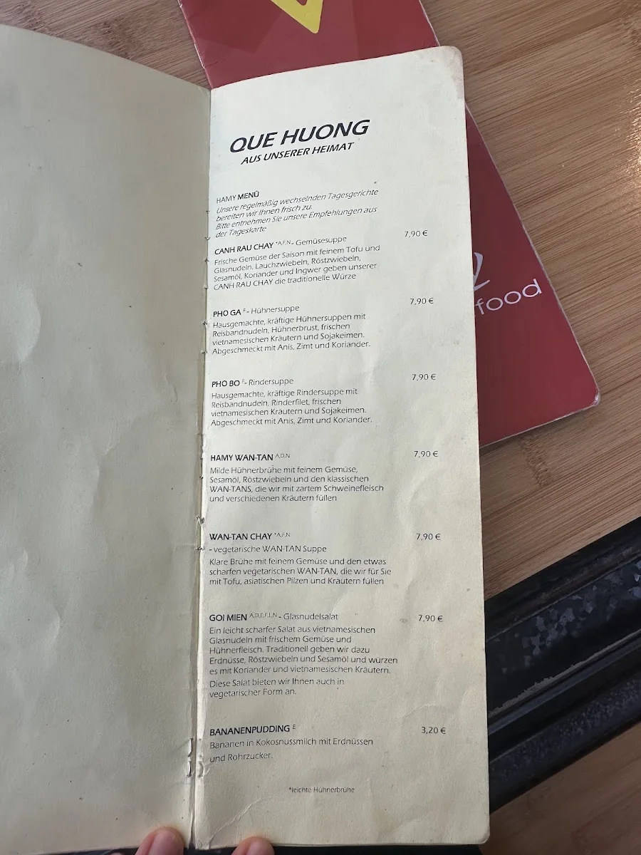 Hamy Cafe-Foodstore – Speisekarte in Berlin