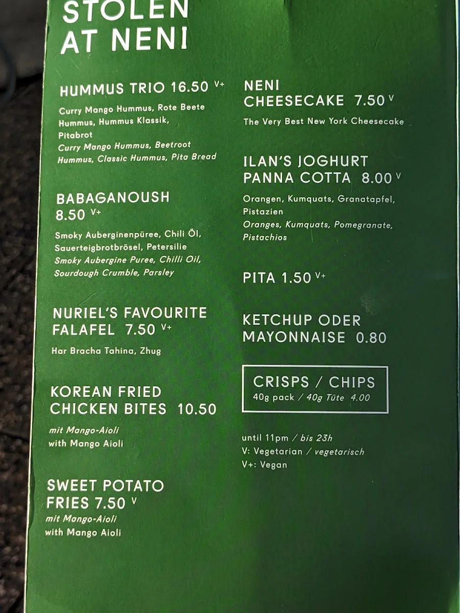 Monkey Bar – Speisekarte in Berlin