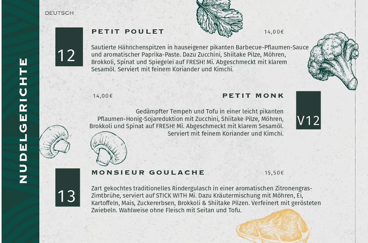 NOUMI Mitte – Speisekarte in Berlin