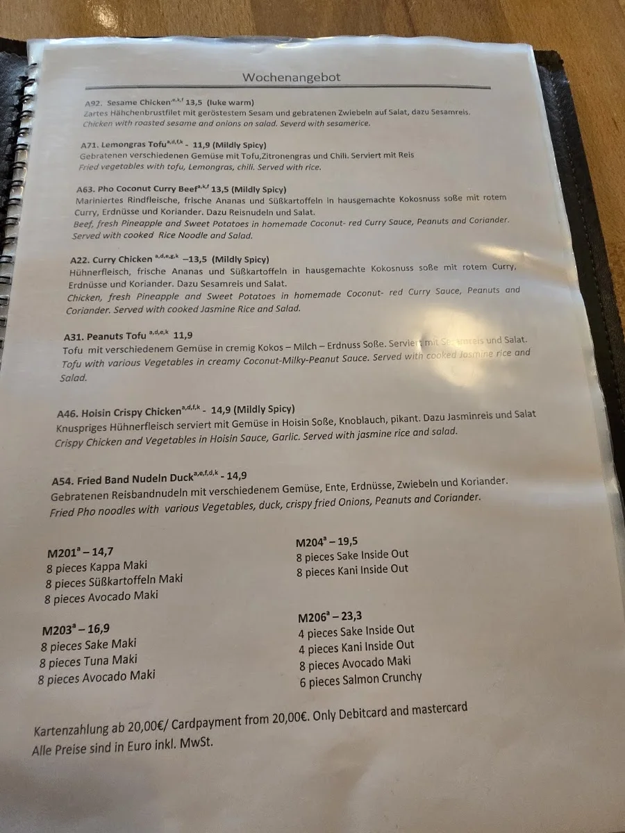 Kuchi Mami – Speisekarte in Köln, Nordrhein-Westfalen