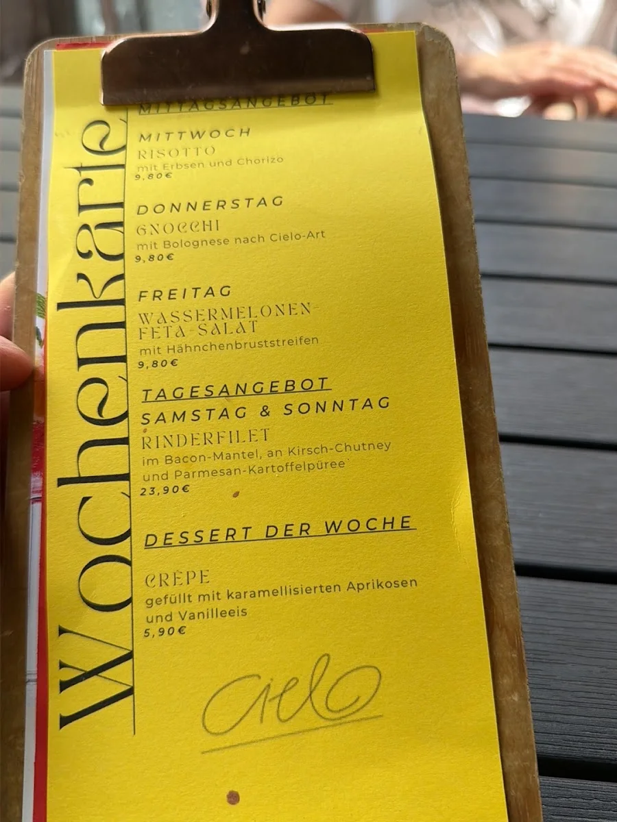 Cielo Weimar – Speisekarte in Weimar, Thüringen