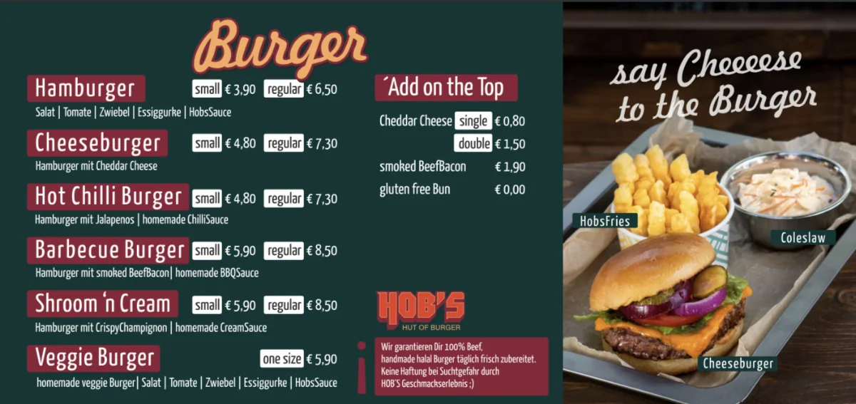 HOBS Hut of Burger – Vom Inhaber in Stuttgart, Baden-Württemberg