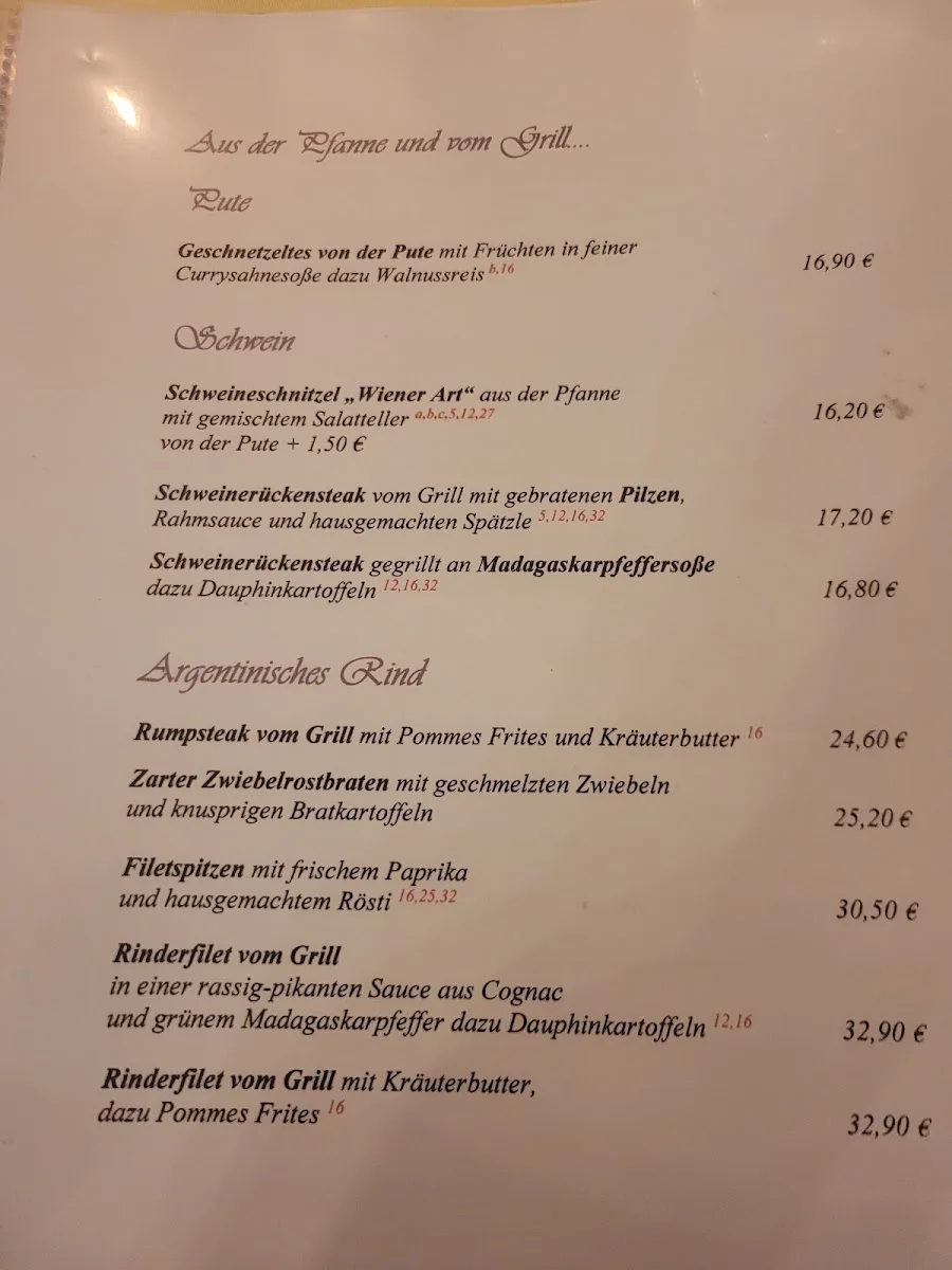 Restaurant Ochsen – Speisekarte in Stuttgart, Baden-Württemberg