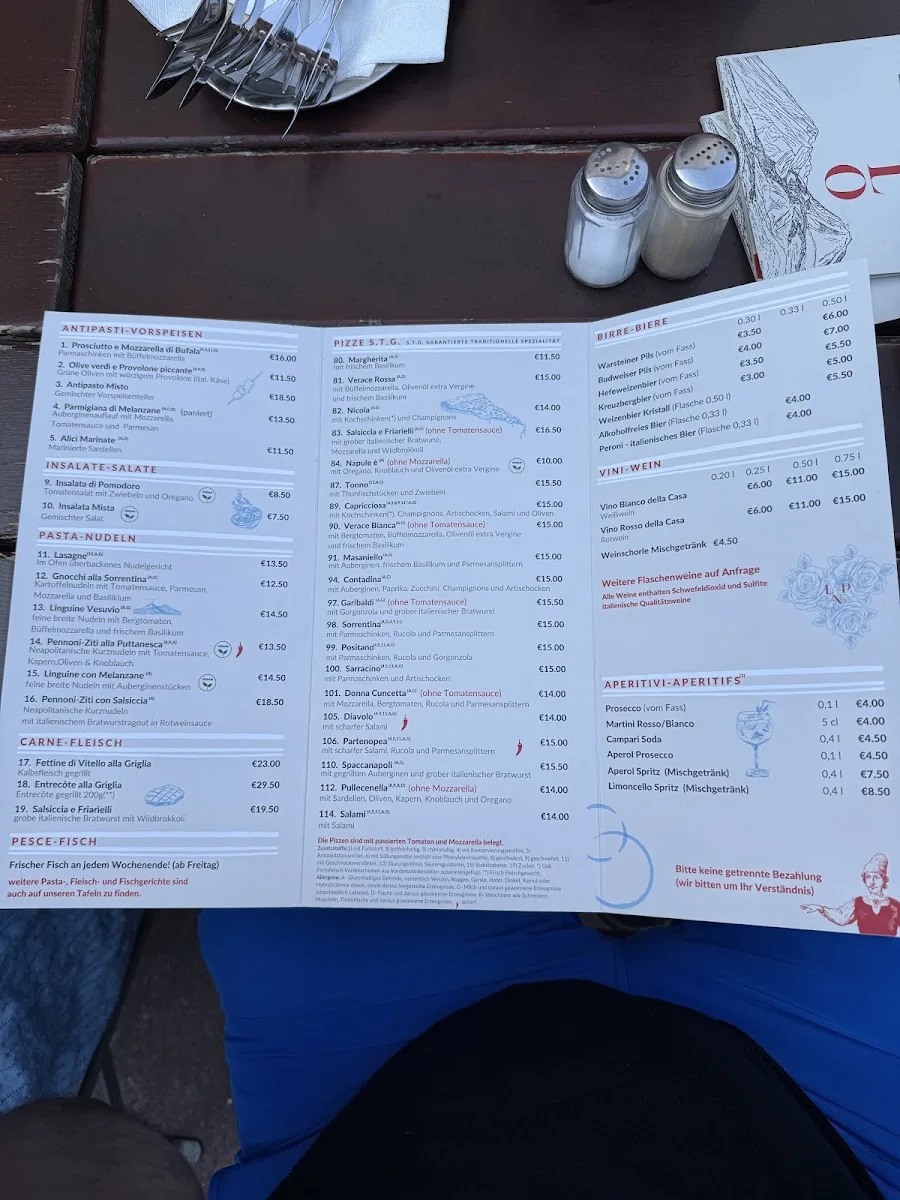 Ristorante Masaniello – Speisekarte in Berlin