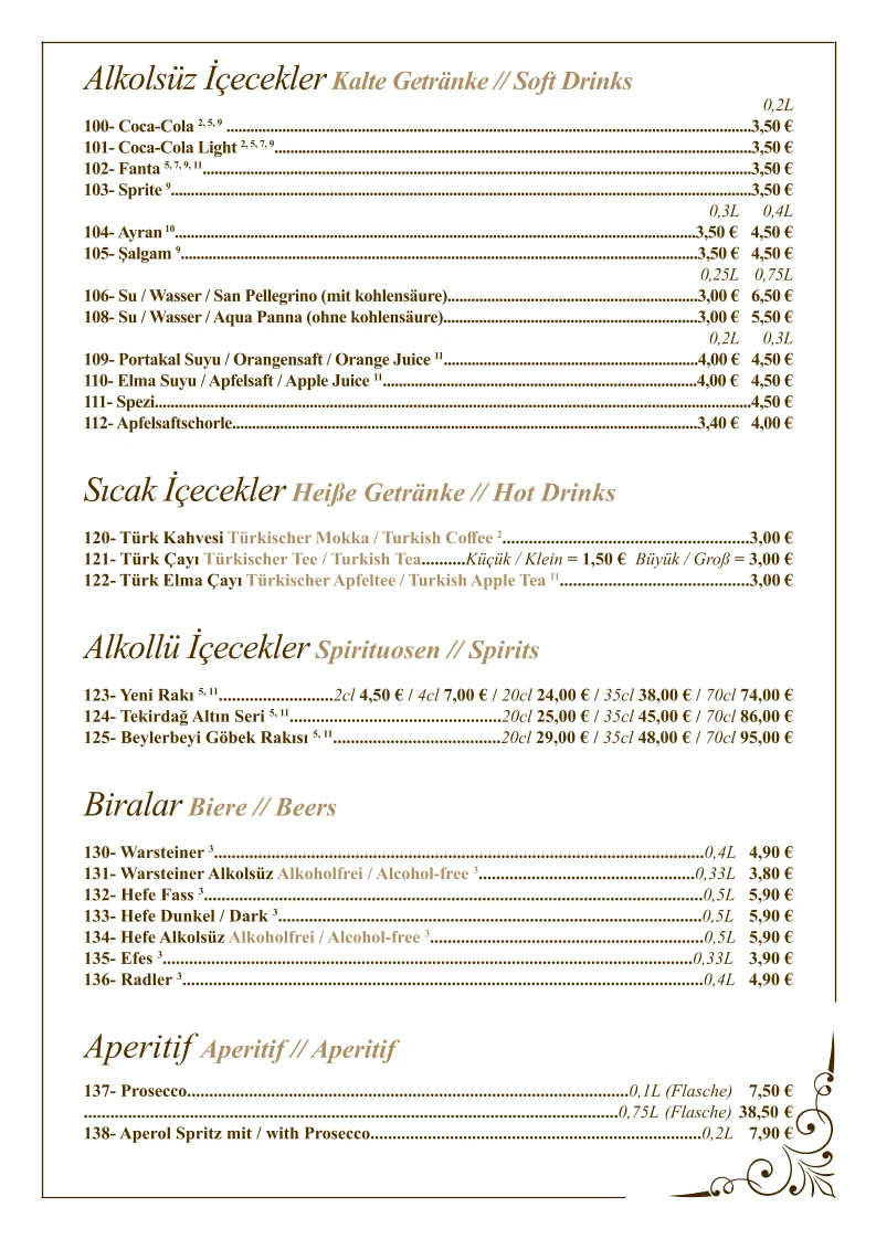 Hasir Restaurant – Speisekarte in Berlin