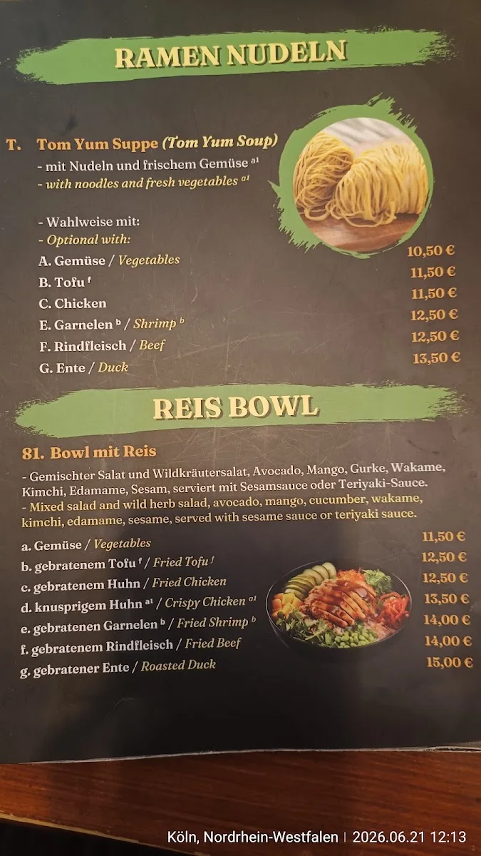 Thai-Viet Street Food Imbiss - Köln – Speisekarte in Köln, Nordrhein-Westfalen