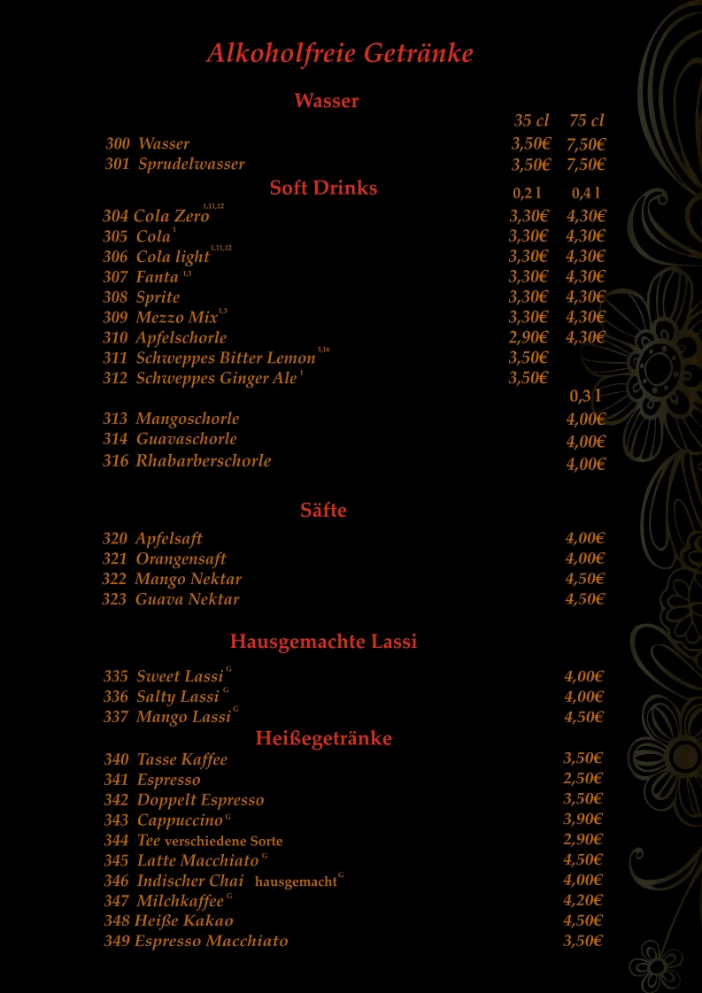 Ganesha Indisches Restaurant Hannover – Speisekarte in Hannover, Niedersachsen