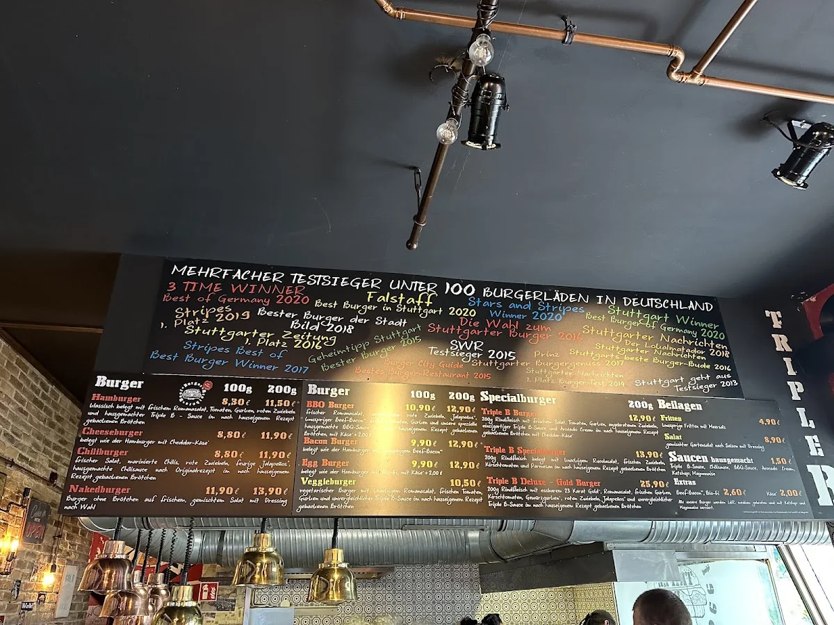 Triple B - Beef Burger Brothers – Speisekarte in Stuttgart, Baden-Württemberg