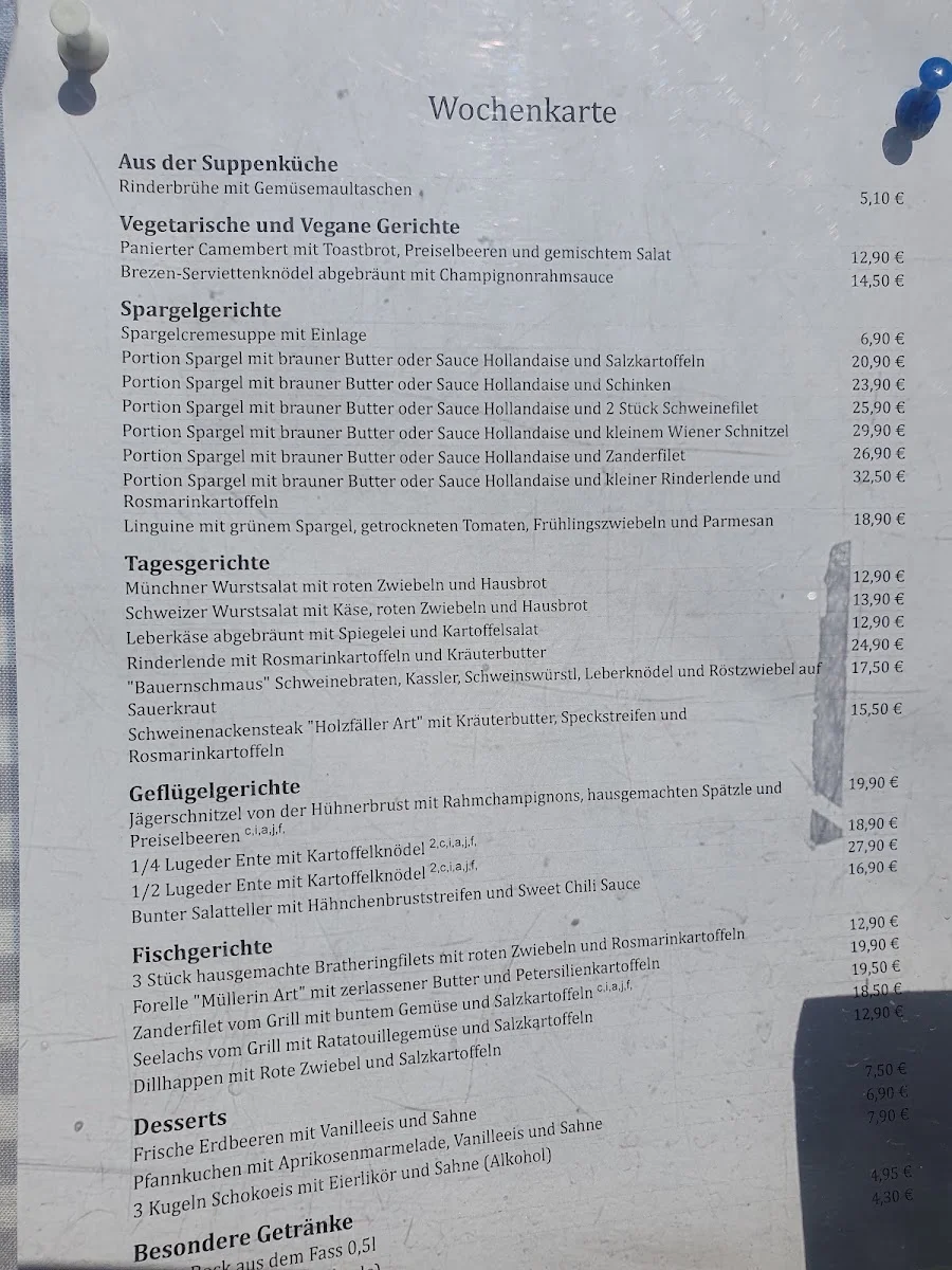 Gaststätte Jagdschlössl – Speisekarte in München, Bayern