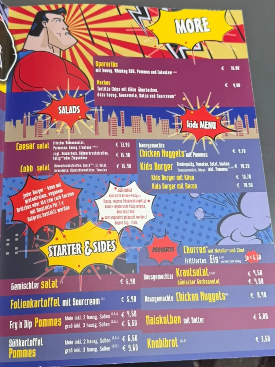 Heroes Premium Burgers – Speisekarte in Frankfurt am Main, Hessen