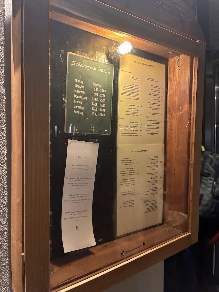 Schwarzwaldstuben – Speisekarte in Berlin