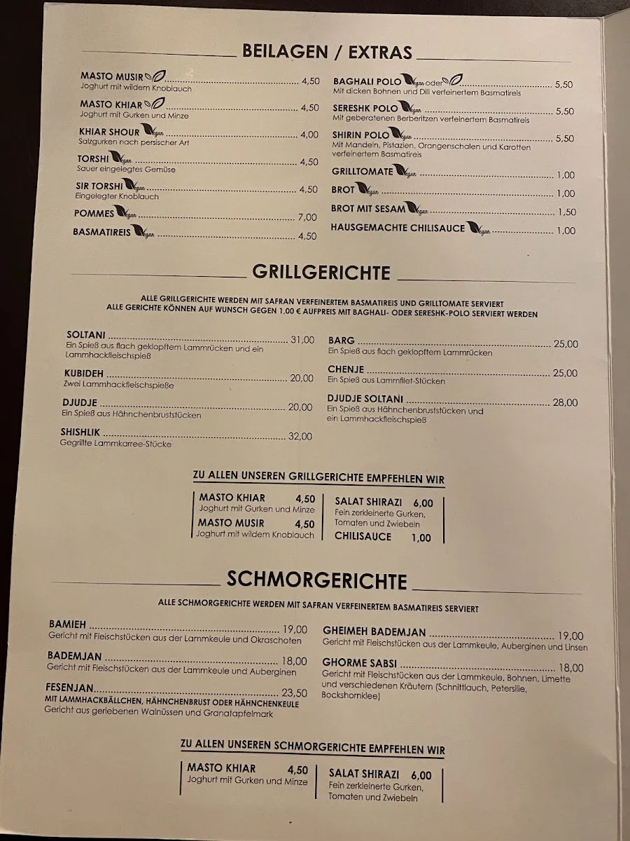 BABAM – Speisekarte in Frankfurt am Main, Hessen