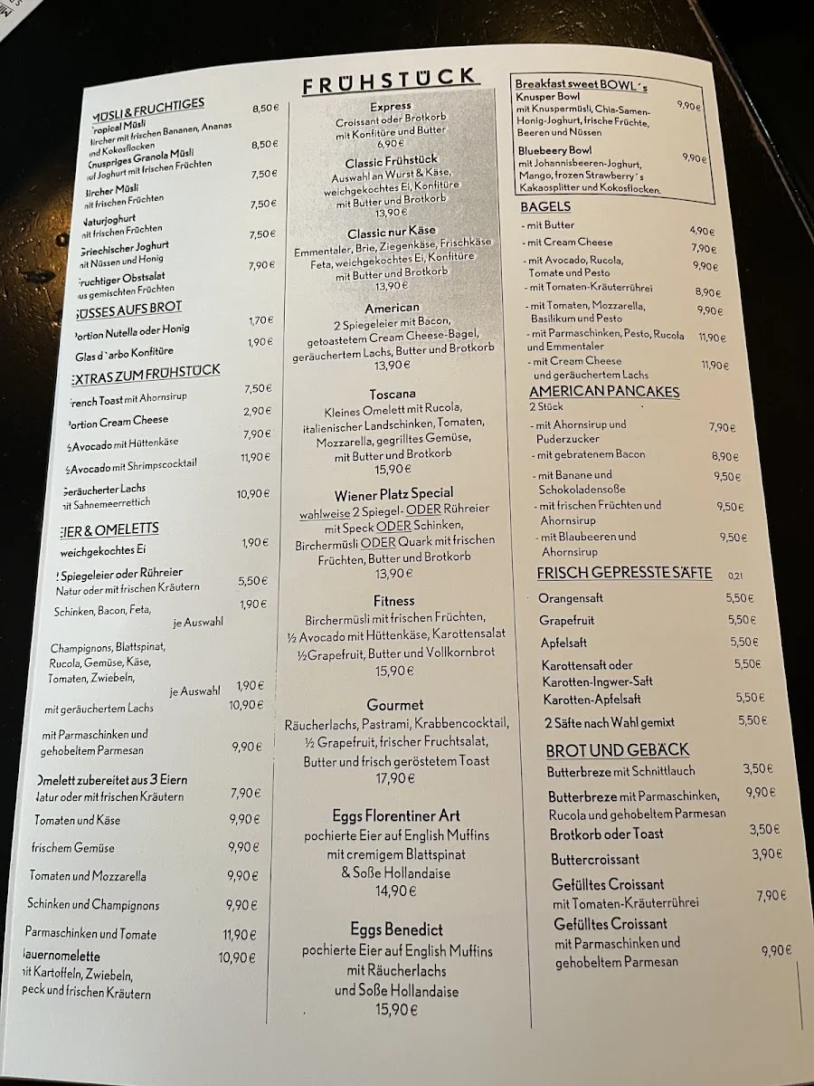 Cafe Wiener Platz – Speisekarte in München, Bayern