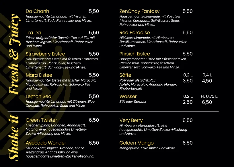 Zen Chay - Asian Vegan Restaurant – Speisekarte in Köln, Nordrhein-Westfalen