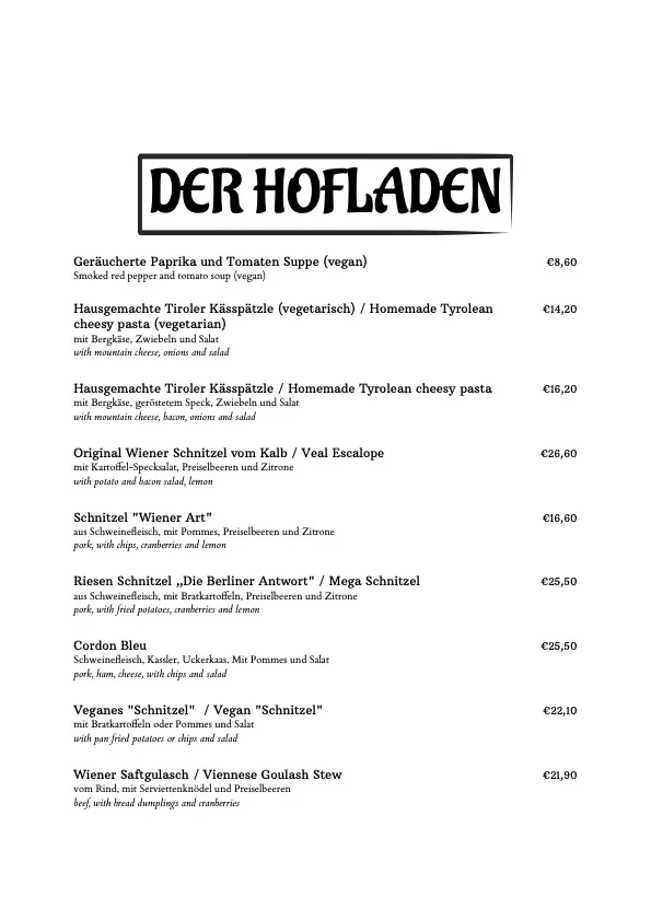 Brunch Arminiusmarkthalle / Der Hofladen – Menü in Berlin
