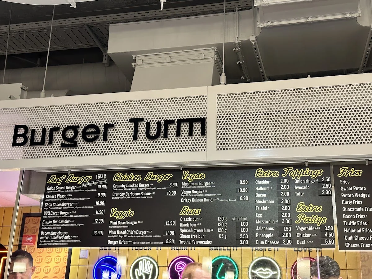 Burger Turm – Speisekarte in Berlin
