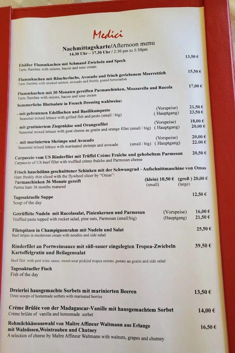 Medici – Speisekarte in Frankfurt am Main, Hessen