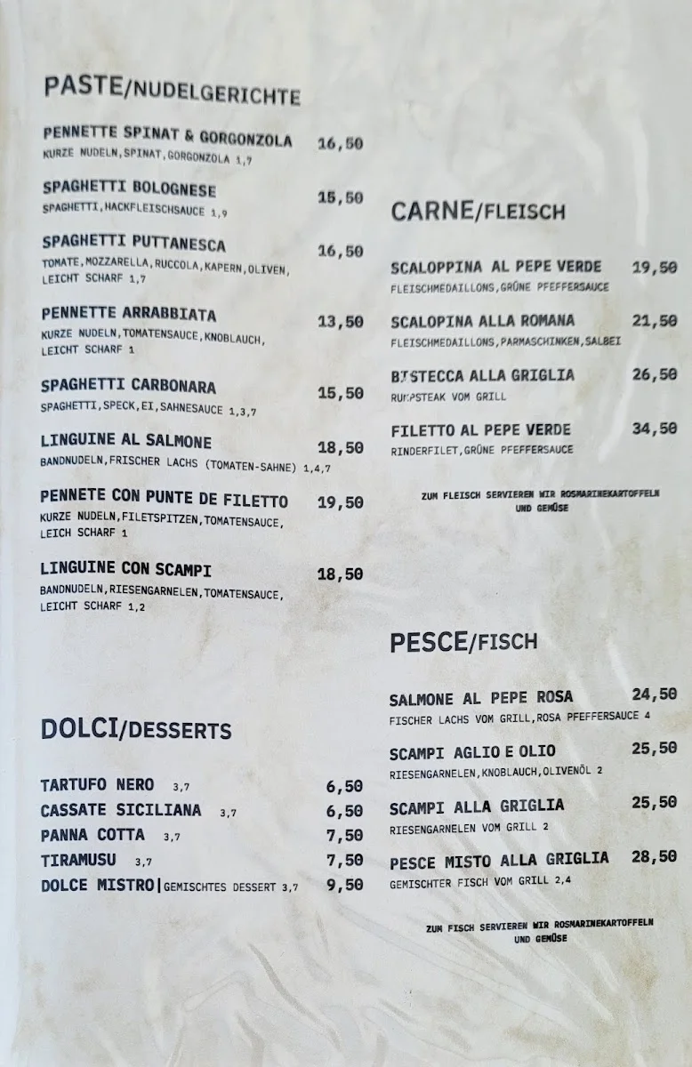 Ristorante Barolo – Speisekarte in Norderstedt, Schleswig-Holstein