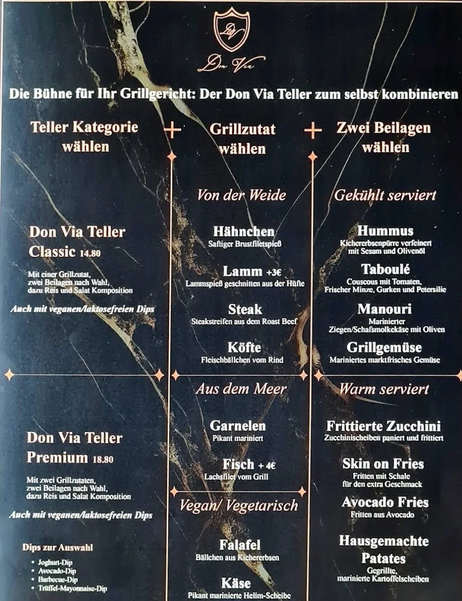 Don Via Restaurant Stuttgart – Speisekarte in Stuttgart, Baden-Württemberg