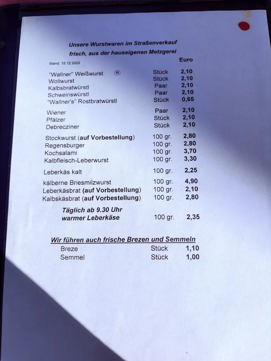 Gaststätte Großmarkthalle – Speisekarte in München, Bayern
