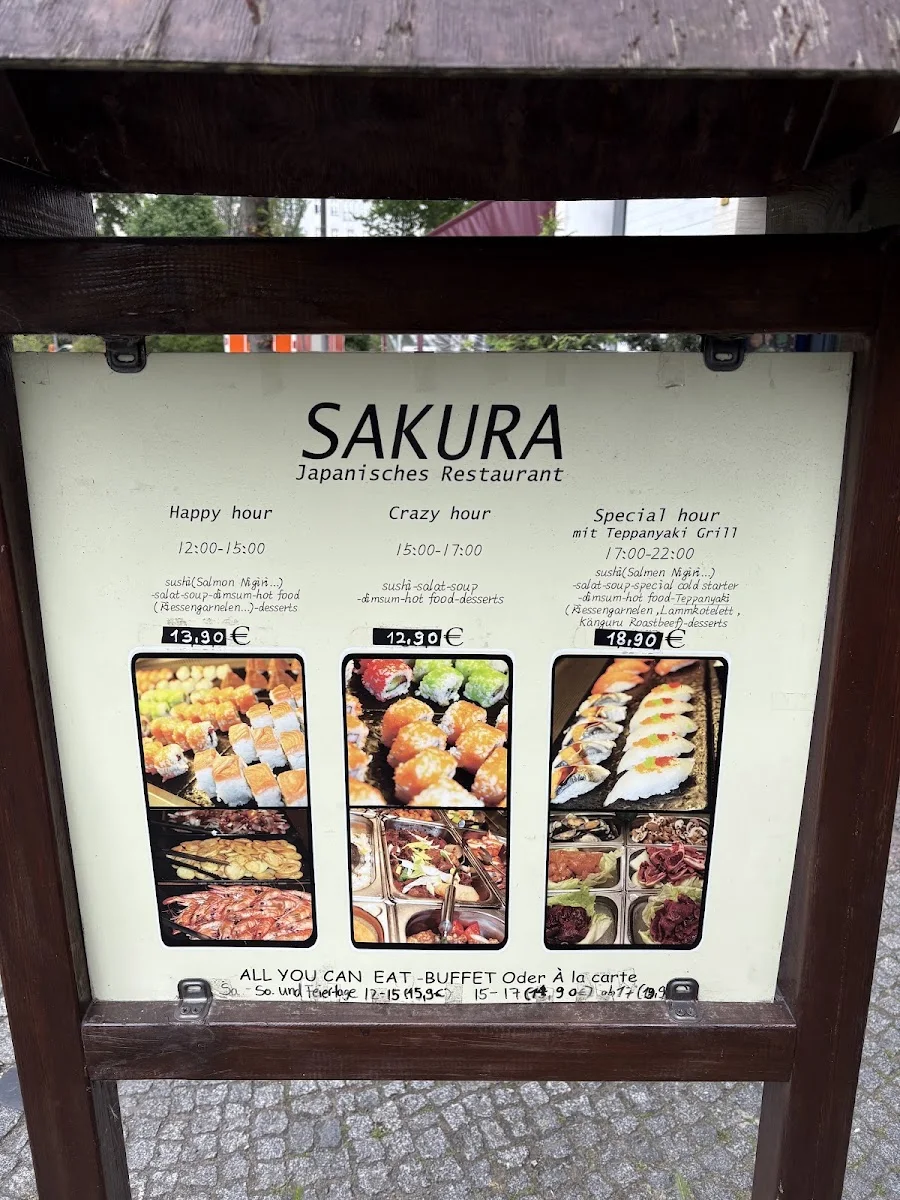 Restaurant Sakura – Speisekarte in Berlin