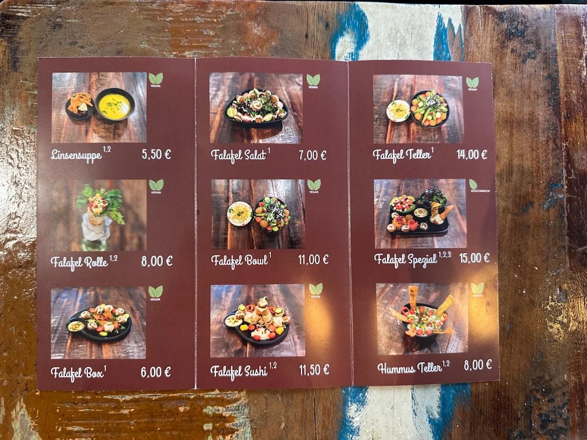 Falafelerie Esslingen • Vegetarisch • Vegan • Lecker – Speisekarte in Esslingen am Neckar, Baden-Württemberg