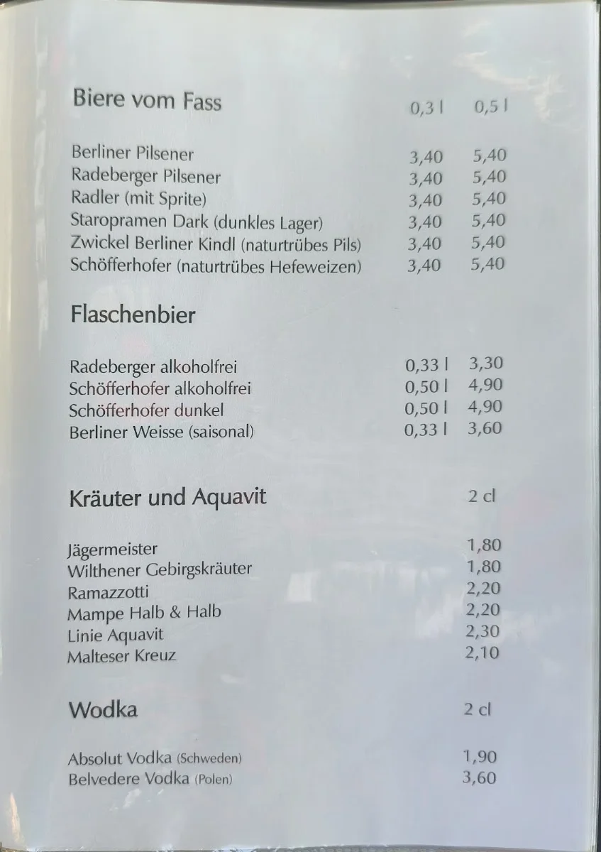 Restaurant Nante Kaulsdorf – Speisekarte in Berlin