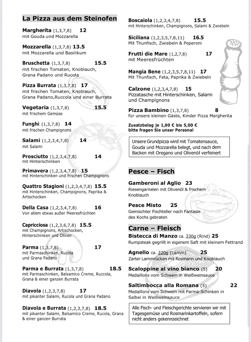 Mangia Bene – Speisekarte in Neu Wulmstorf, Niedersachsen