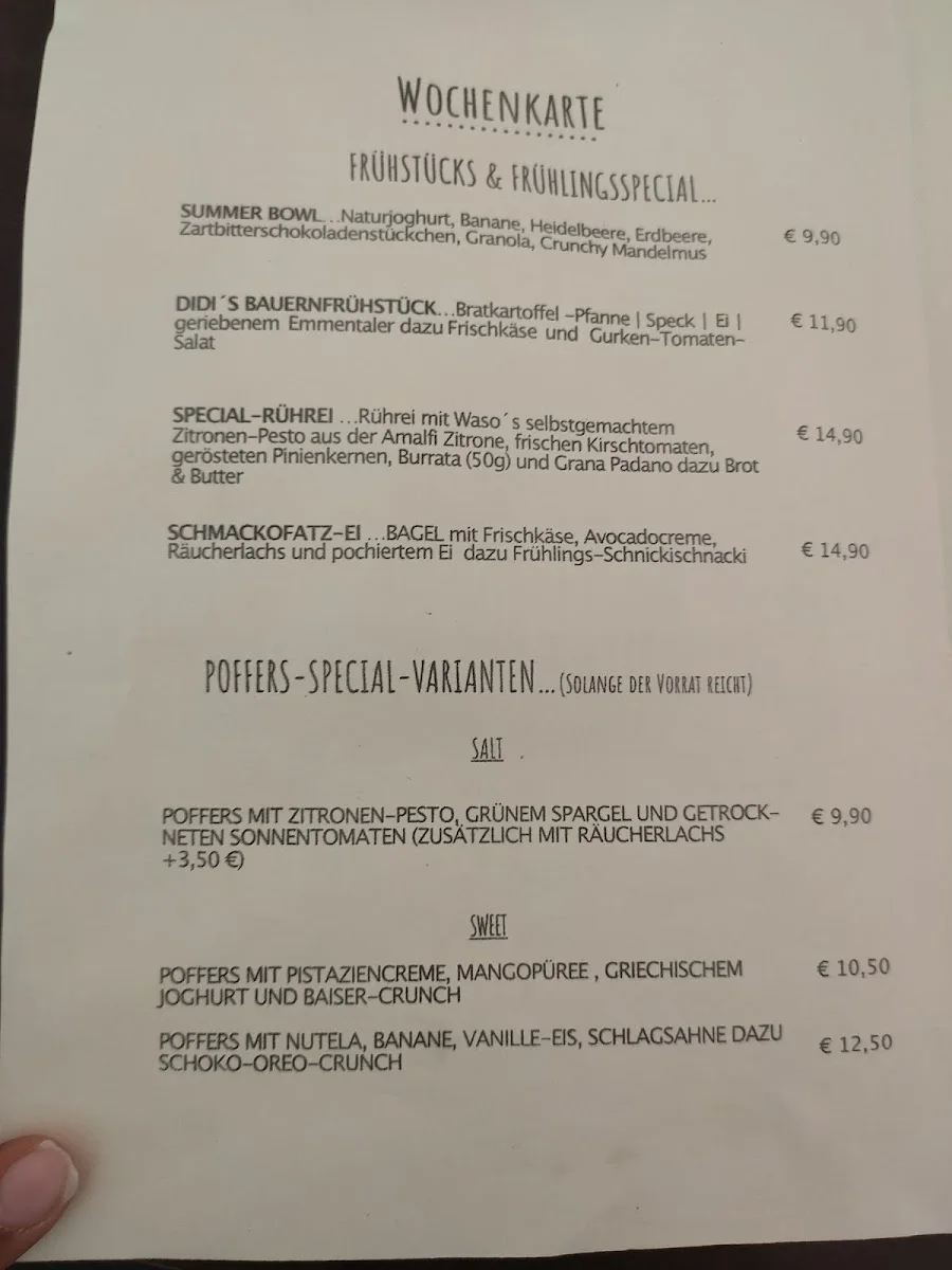 Poffers Café Stuttgart – Speisekarte in Stuttgart, Baden-Württemberg