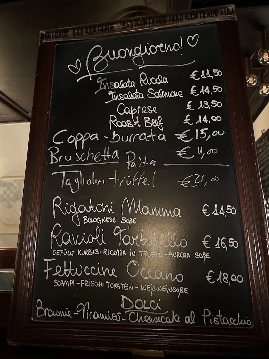 Bar Centrale – Speisekarte in München, Bayern