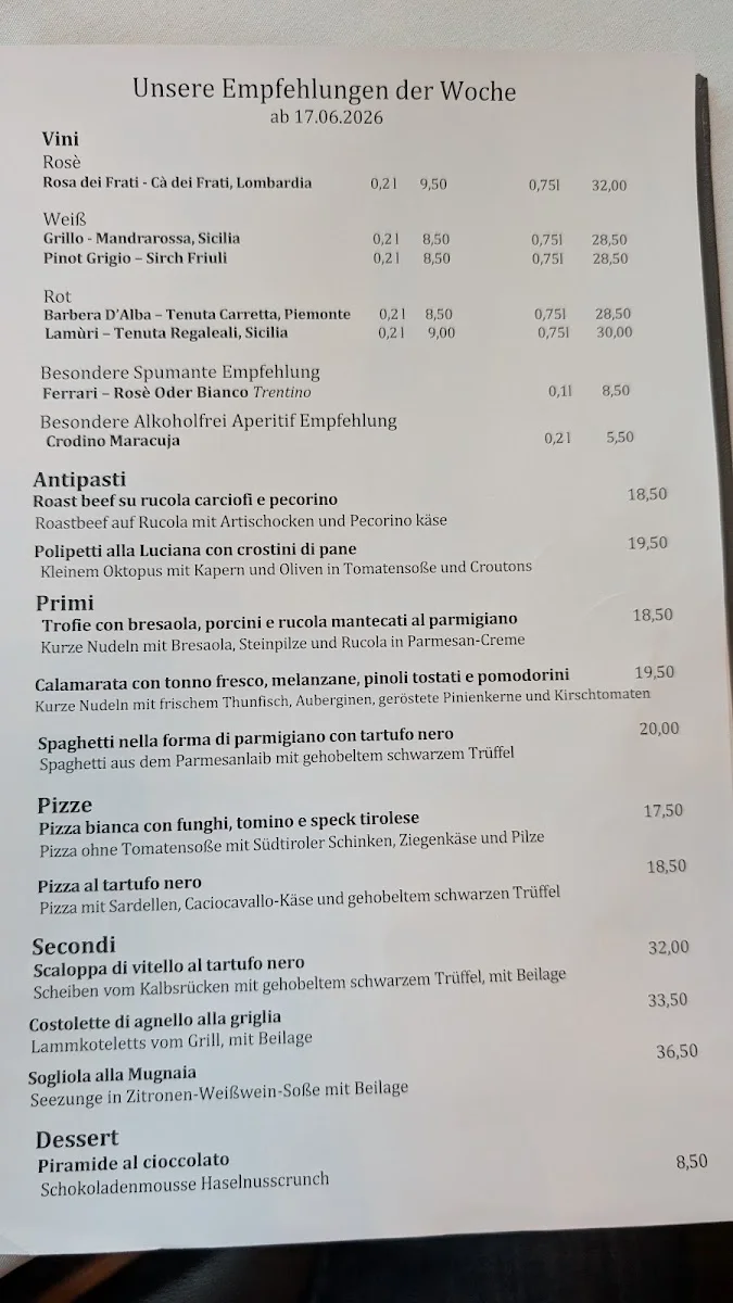 Valle – Speisekarte in Stuttgart, Baden-Württemberg