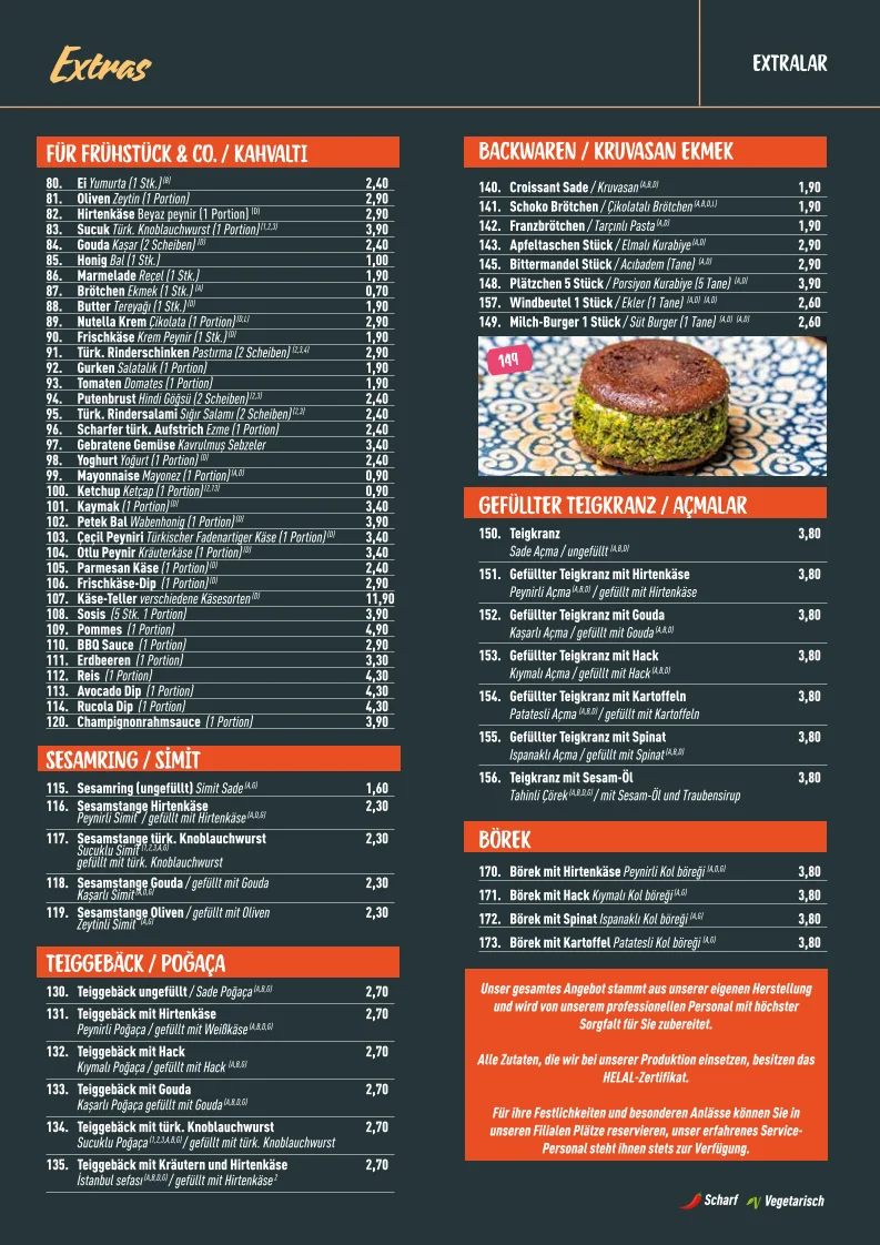 Grand Cafe Back-Lava GmbH – Speisekarte in Hamburg