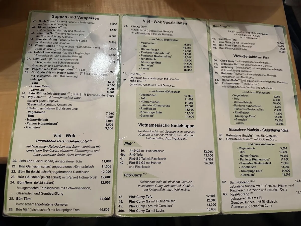 Viet Wok – Speisekarte in Stuttgart, Baden-Württemberg