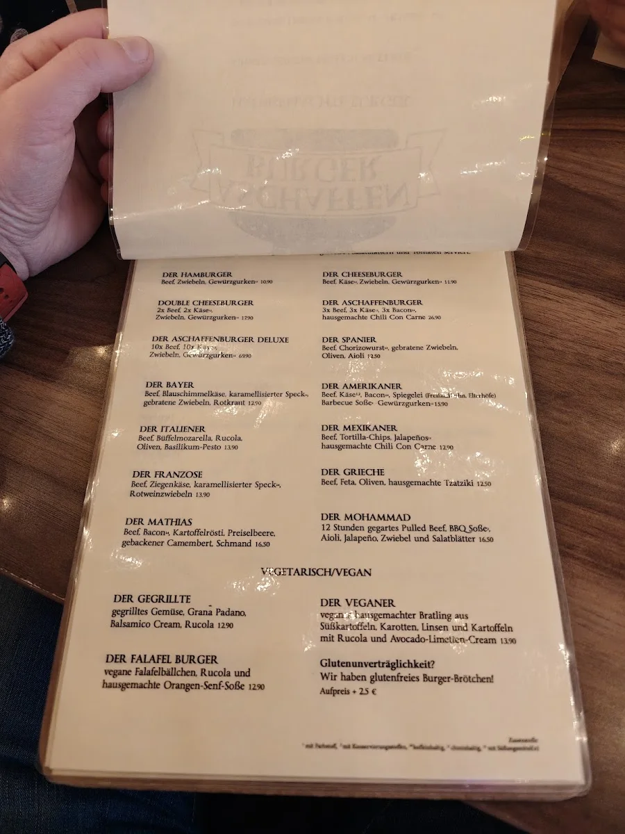 AschaffenBurger – Speisekarte in Aschaffenburg, Bayern