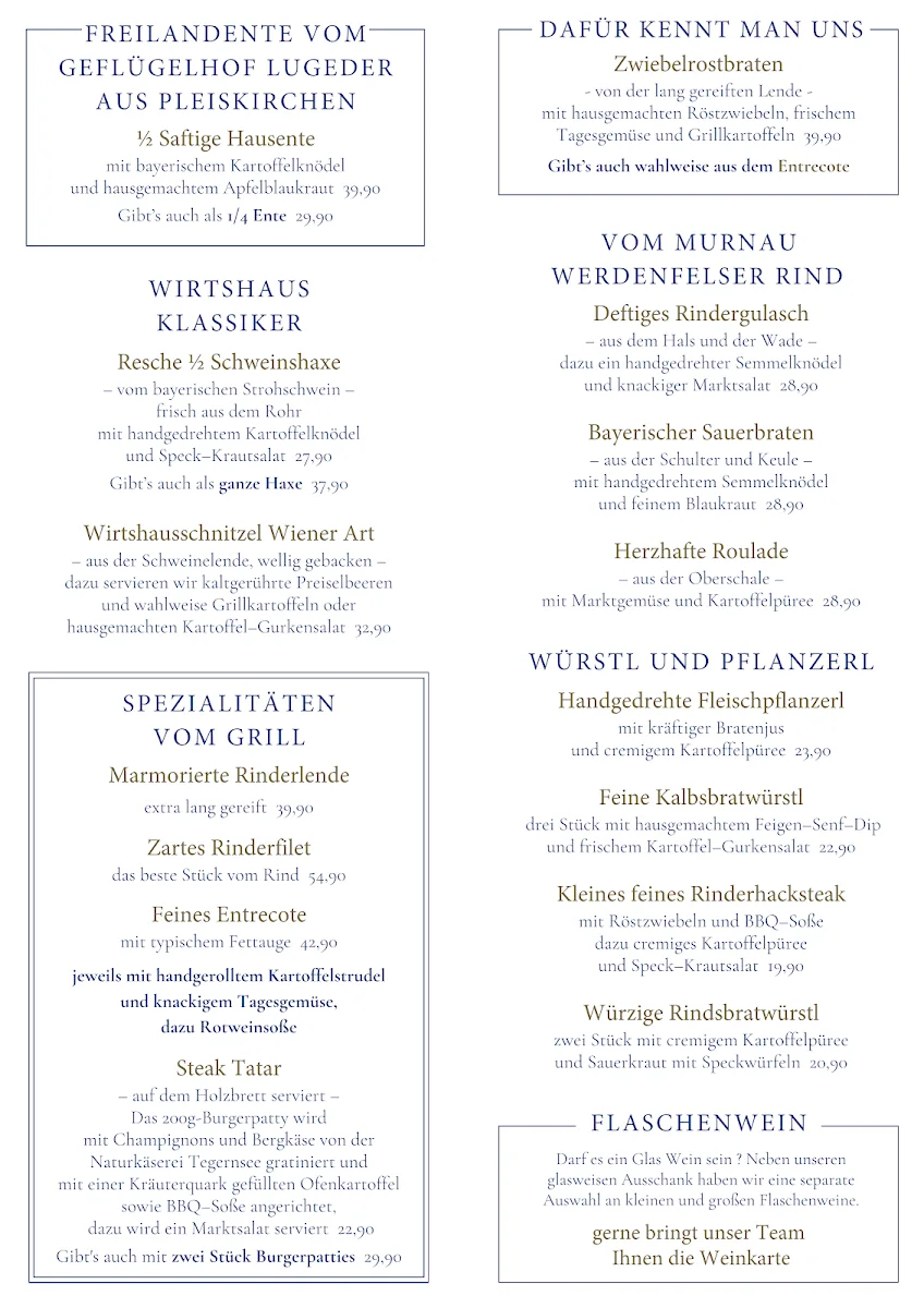 Der Pschorr – Speisekarte in München, Bayern